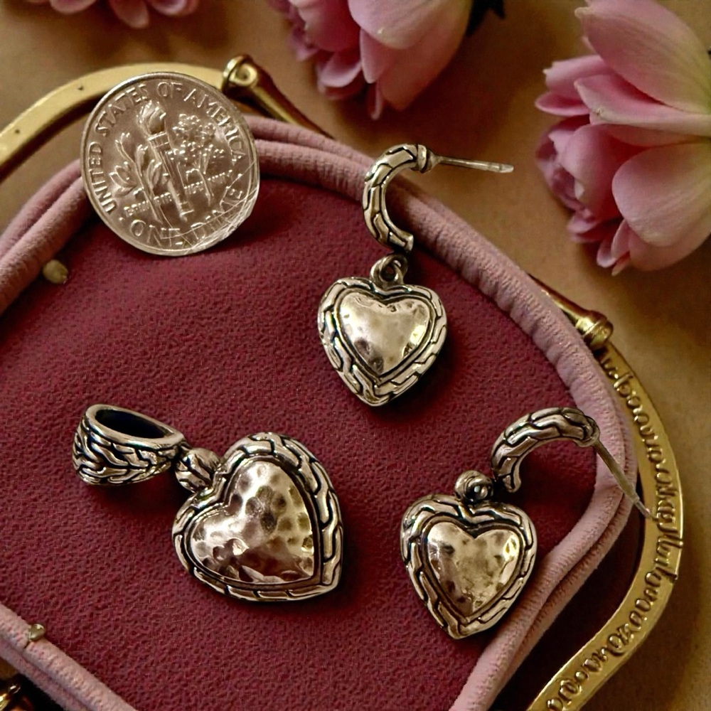 Elegant Solid Silver 925 Heart Jewelry Set - Picture 8 of 8